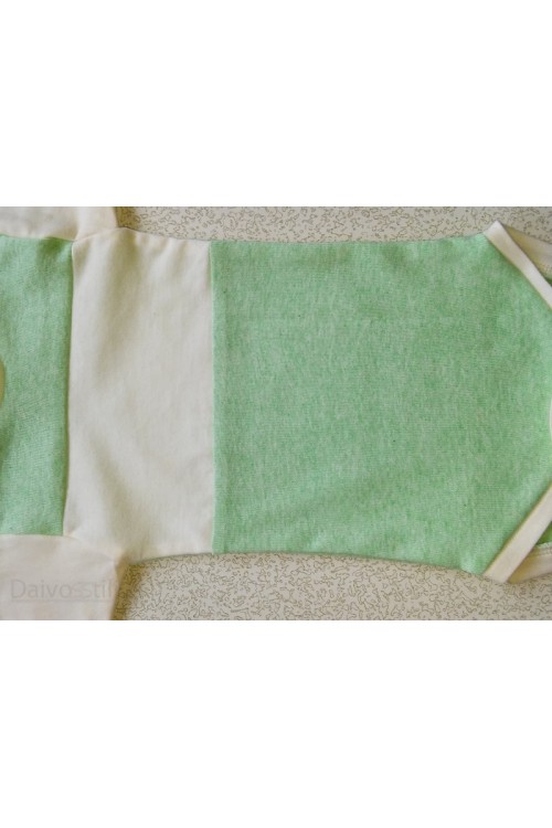 Bodis kūdikiui žalios/baltos spalvos